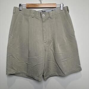 Ping Mens Shorts 34 Pleated Golf Beige Khaki Pockets‎ Regular Fit
